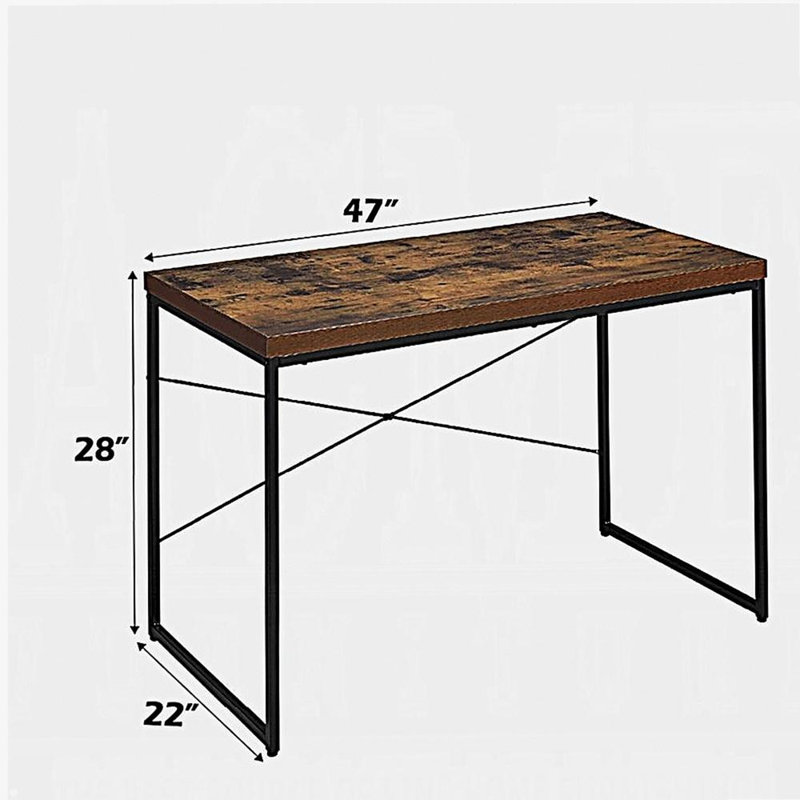 Bureau d'écriture de style industriel 1pc, Brun / Noir