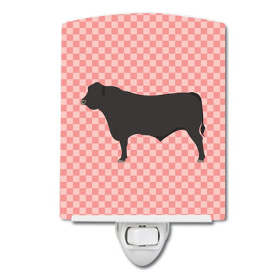 Éclairage de nuit en céramique angus cow check