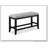1Pc Transitional Dark  Finish Fabric Upholstered Counter-Height Dining Bench