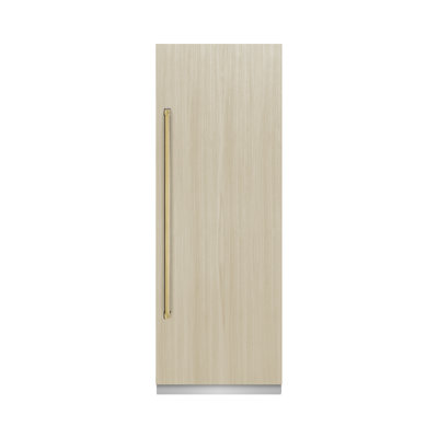 ZLINE Autograph 30 po 16,7 cu. Réfrigérateur à colonne à panneau gris avec intérieur et détails gris graphite