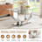 68.9" Rectangular Glass Dining Table Set, Tempered Glass Top, Polished Stainless Steel Crescent-Shaped Base, And Faux Leather Diamond-Back Chairs-125811551-125811553-125811556