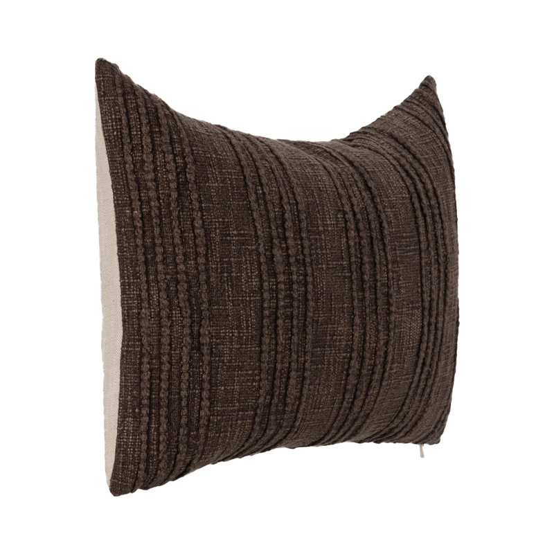 Gratitude Indoor/Outdoor Pillow Cover & Insert, Rectangle 14"H x 20"W, Ganache Brown