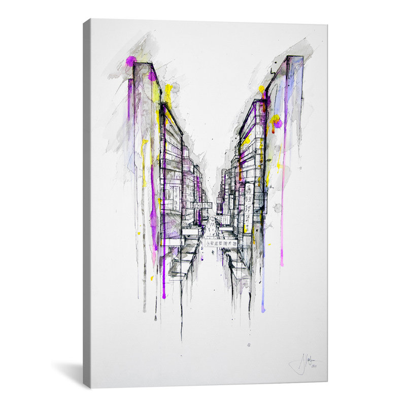 "this city sleeps" par reproduction d’art sur toile tendue Marc Allante, H 60 po x l 40po x P 1,5 po, Toile tendue