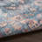Medallion Machine Washable Polyester Area Rug in Light Blue/Orange/Gray-369937933