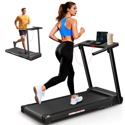 Folding Treadmill for Home, 3.0 HP Portable Treadmill, Walking Running Pad with Handles, 300 lbs Capacity