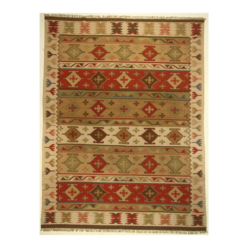 Flatweave Ikat Area Rug