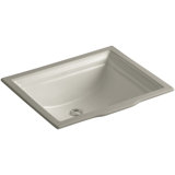 Memoirs® Vitreous China Rectangular Undermount Bathroom Sink with Overflow