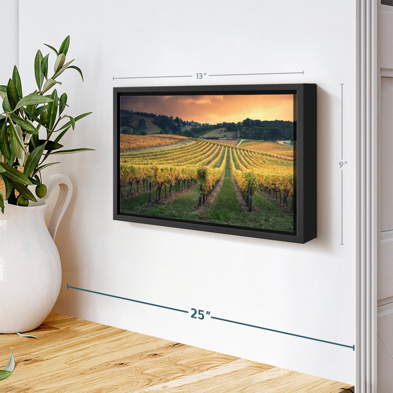 Impression sur toile Golden Golden Vineyard, H 9 po x l 13 po