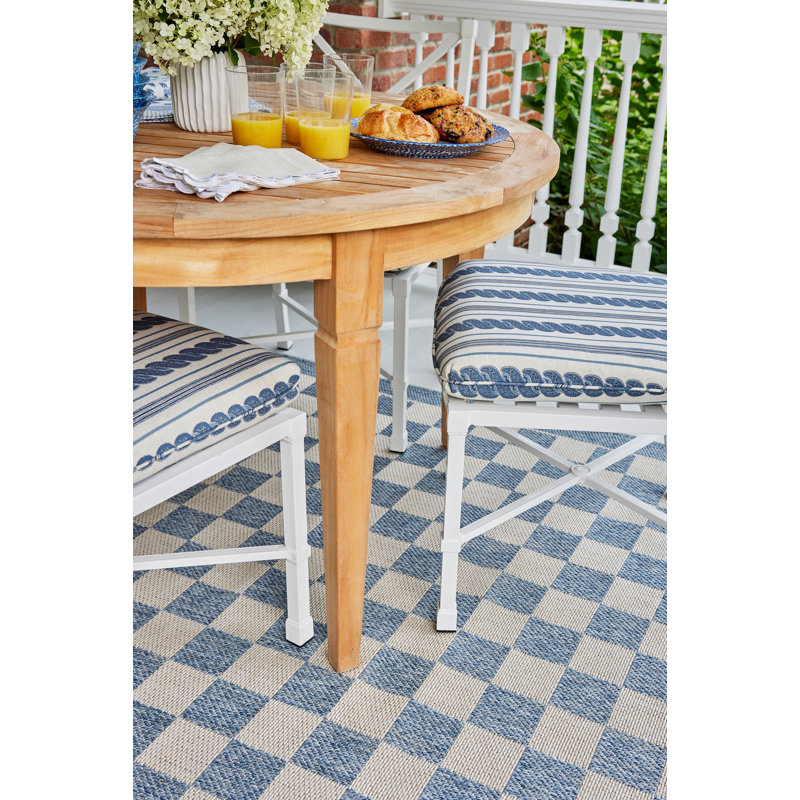 Erin Gates by Momeni Saybrook Check Blue Area Rug , Rectangle 8' x 10'