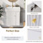Meuble-lavabo flottant 21,6 po avec lavabo en céramique, rangement à droite