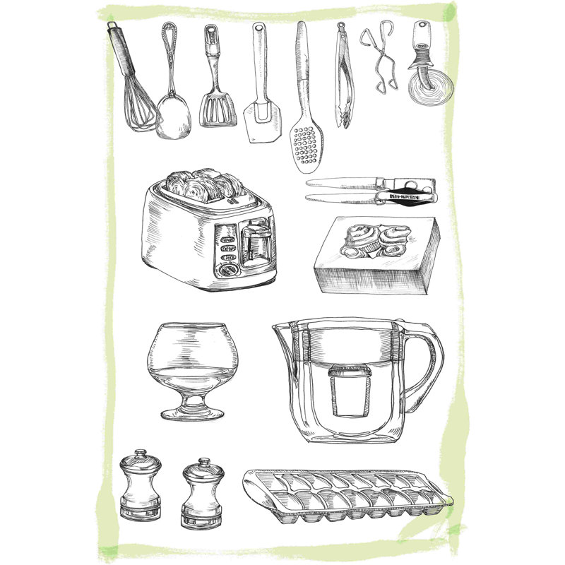 Présentoir de cuisine II, H 18 po x l 12 po