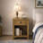 23.8'' Nightstand with Charging Station,1 Drawer & Open Compartment, End Table, Side Table, for Bedroom & Living Room