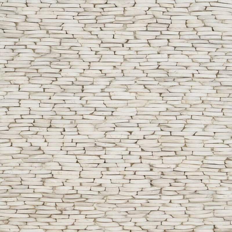 Nature 4x11 Stacked Honed Natural Stone Mosaic Tile, White