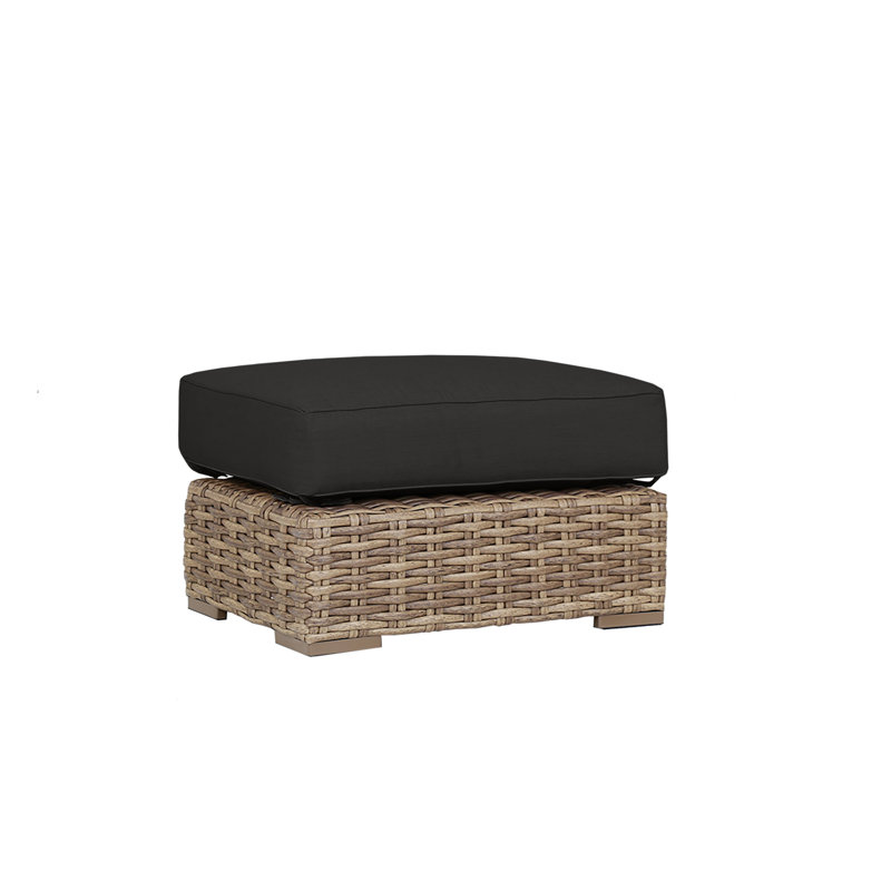 Lemoore Outdoor Ottoman, Spectrum Carbon Sunbrella®