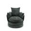 Upholstered Swivel Barrel Chair-327754452
