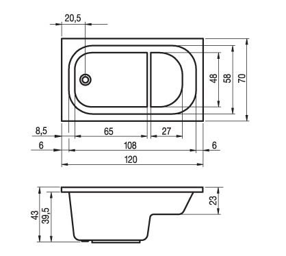 x Mounting / Installation Required Soaking Acrylic Bathtub