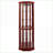 Corner Curio Cabinets with Light, Adjustable Glass Shelves &amp; Mirror Back, Cherry Finish | Traditional | Living Room-1180774194