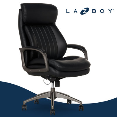 La-Z-Boy® Nova Executive Office Chair, Patented AIR Ergonomic Support Technology®, High-Back Premium Comfort & Support, Vegan PU Leather