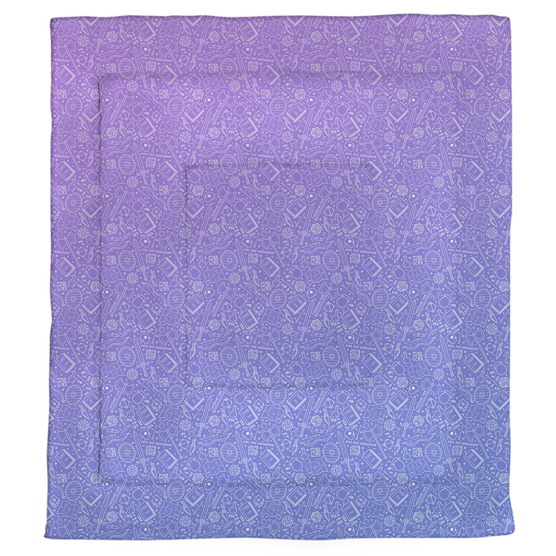 Édredon simple réversible Katelyn Elizabeth, Édredon simple TG, Dégradé mauve / bleu