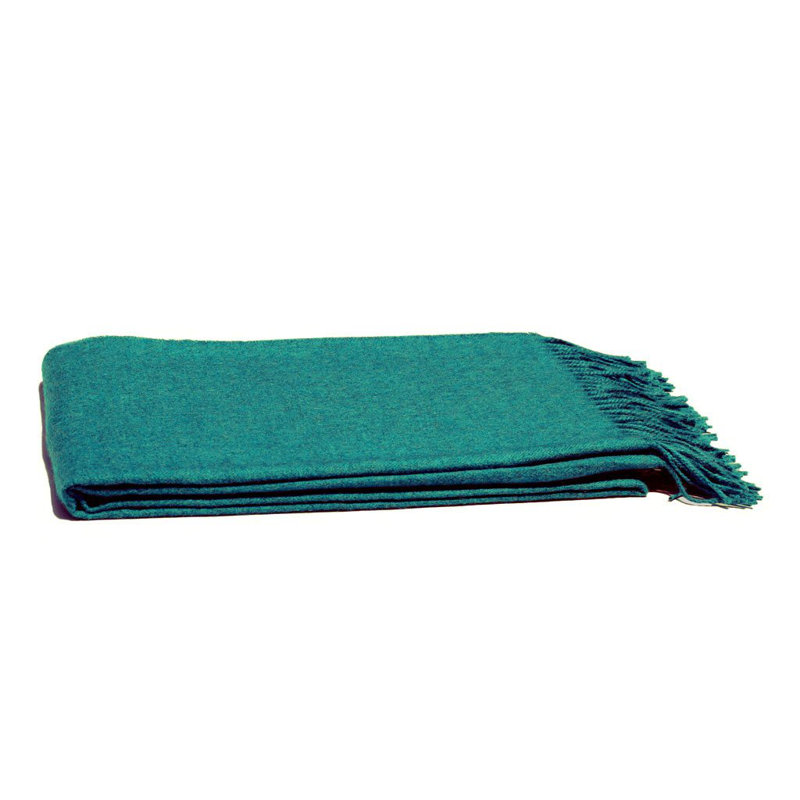 Madison Woven Baby Alpaca Throw Blanket, Peacock