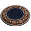 Rug & Kilim’S French Deco Circle Rug In Blue, Beige-Brown Zodiac Pictorial-1215912452