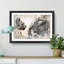 Lion Cub with Its Mother in Abstract - Picture Frame Painting Print on MDF-55580748-55580747
