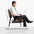 22.24" W Stackable Leather Seat Conference Waiting Room Chair With Metal Frame, 6 Chairs