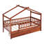 Lit simple en bois avec deux tiroirs-539235730