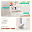 Table de chevet avec station de charge et 2 tiroirs en tissu, table de chevet avec ports et prises USB, table de bout avec tablette ouverte-122494974-129715228