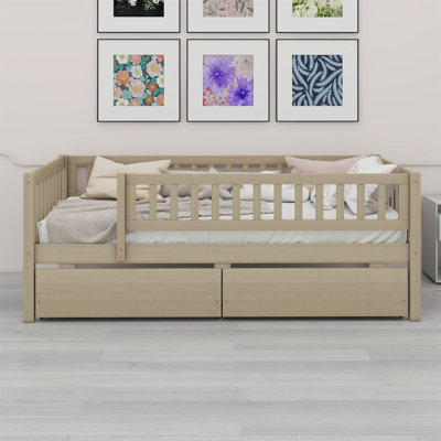 Daybed Wood Bed With Two Drawers
