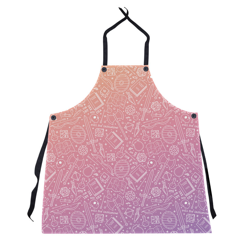 Bib Apron, Purple/Yellow