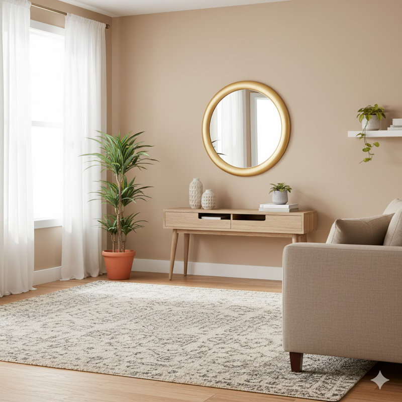 Aeriona Solid Wood Square Mirror