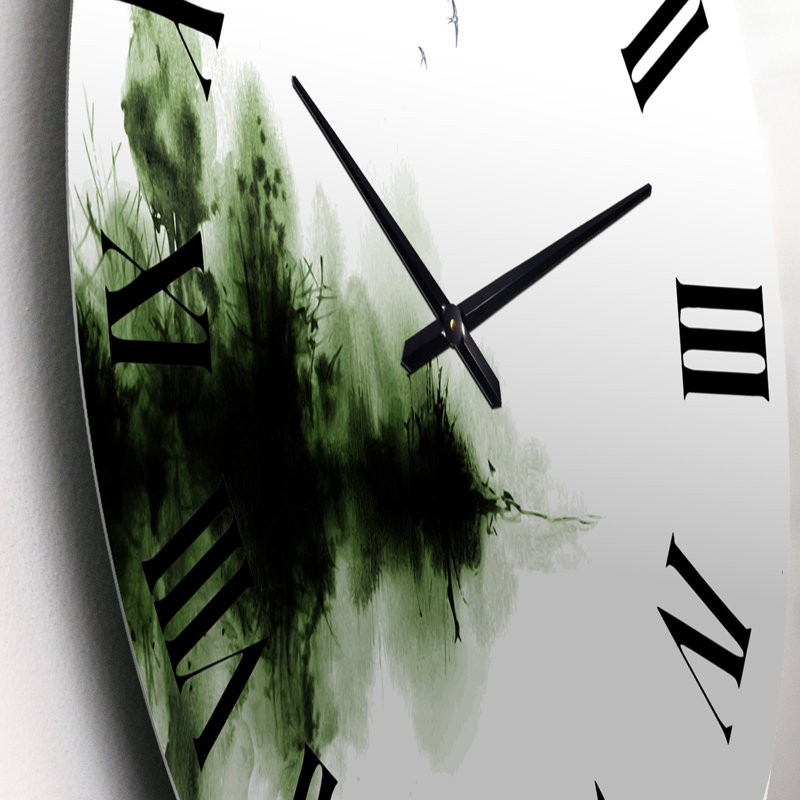 Lune rouge japonaise en somme traditionnelle - Peinture I - Horloge murale traditionnelle, Petit