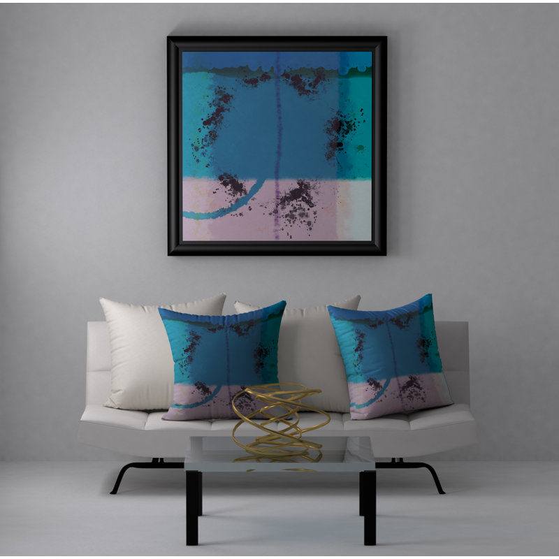 Abstract Reversible Throw Pillow, 24" H x 24" W