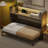Twin XL Size Murphy Bed With Desk,LED Light And USB Charging Station,Gray Wash(ETA:7/20)-616372510