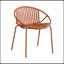 Chaises de salle à manger de patio empilables avec design respirant de style moderne et simple (ensemble de 2), pieds en métal + dossier en plastique-1631990993