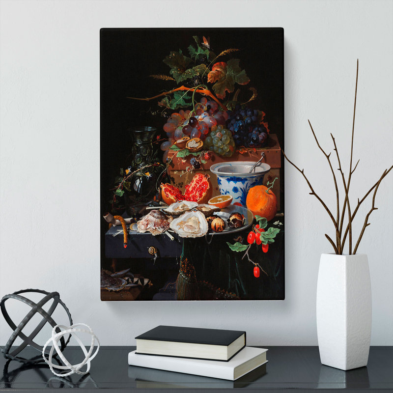 Fruits And Oysters Vol.2 by Abraham Mignon - Wrapped Canvas, 60cm H x 40cm W x 3cm D