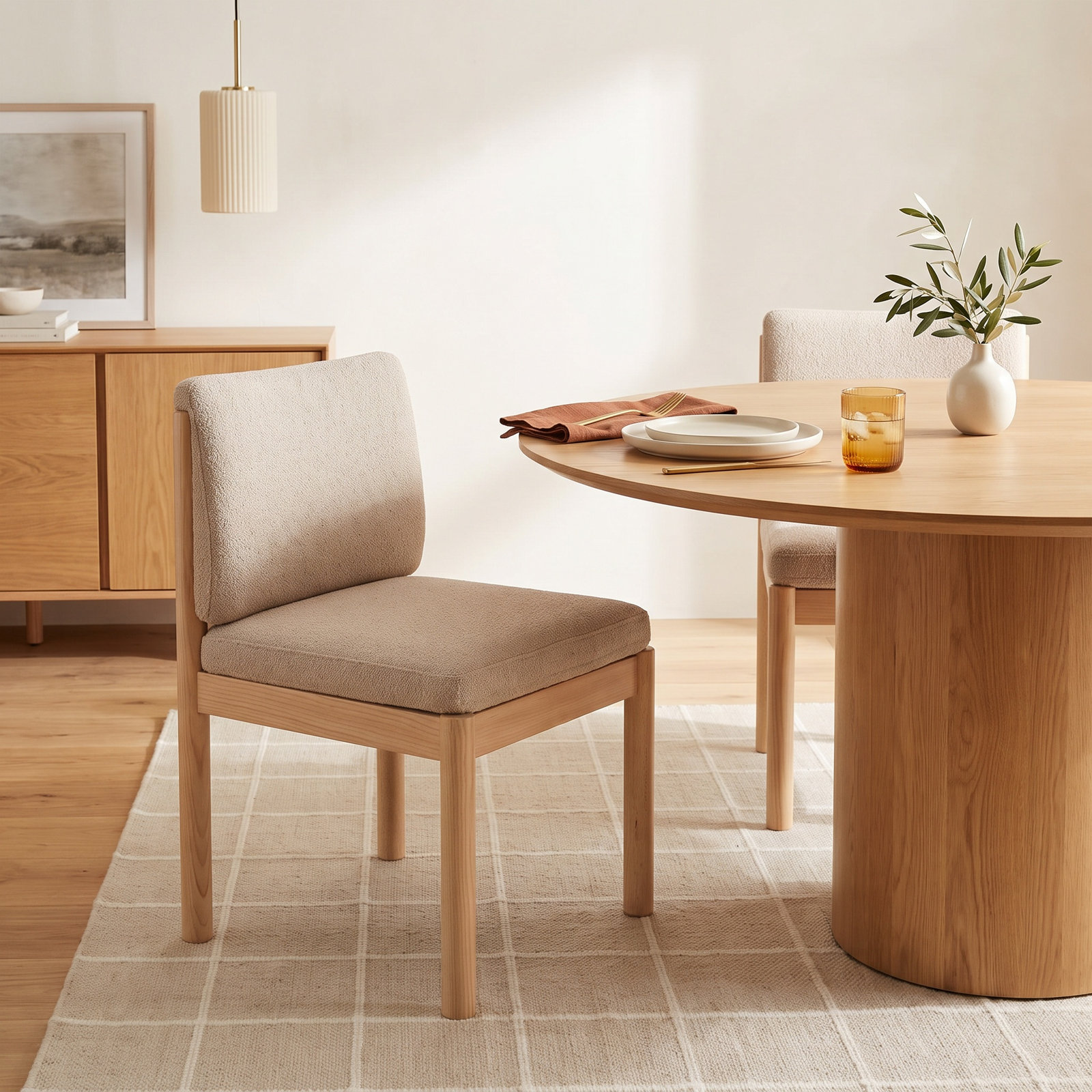 Carisa Dining Chair, Oatmeal