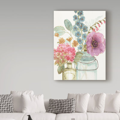 Reproduction d'art sur toile Rainbow Seeds Flowers par Lisa Audit