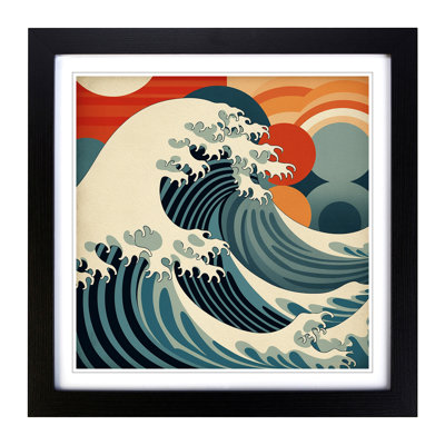 Japanese Wave Bauhaus No.2 - Framed Print