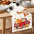 Fall Table Runner Long, Hello Fall Gnomes Burlap Table Runners, Autumn Pumpkins Maple Leaves Harvest Farmhouse Buffalo Plaid Table Cloth Decor For Home Dining Room Party Decorations-1177597262
