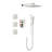 Exquisite Shower System In Brushed Nickel With Head, Hand Shower, Bodysprays Functional Setup Hose, Slide Bar --122402447