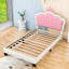 Upholstered Platform Bed With Crown Headboard-1231450793-1261383161