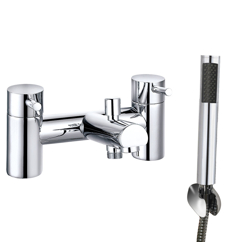 Laflamme 2 Handle Deck Roman Tub Faucet Bath Filler with Diverter