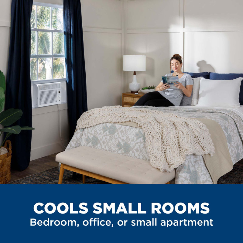 White 6000 BTU Electronic Window Air Conditioner with Remote