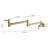 Brushed Gold Pot Filler Faucet Wall Mount - Foldable, 360 Turning, Brass, Double Handles For Flawless Water Release, Surface, Space Saving Kitchen Fixture Luxury Home Mounted Folding In Rotatable,-1288112054