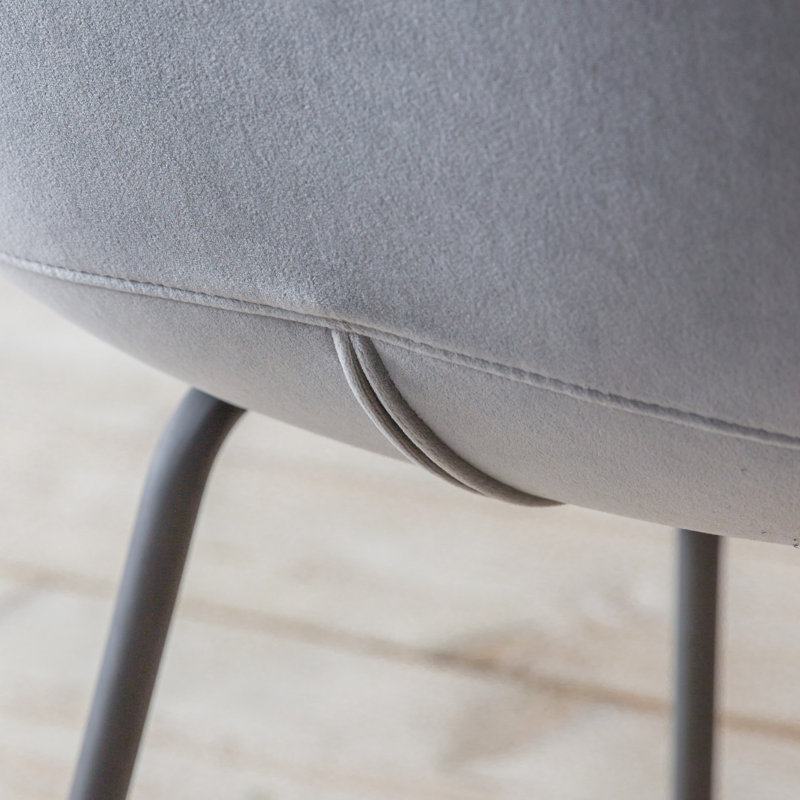 Layne Upholstered Dining Chair - (2 Pack), Light Grey, Gold