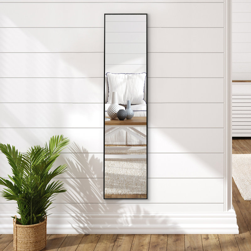 13x58 - Miroir noir pleine longueur arqué avec support