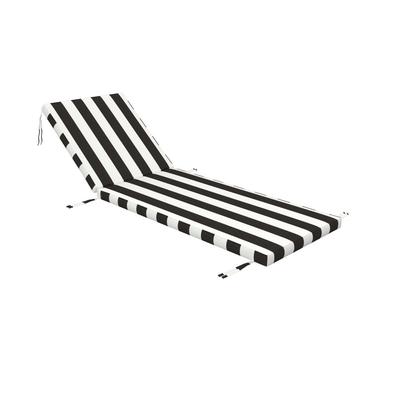 Sunbrella® Outdoor Chaise Cushion, 26" W x 80" D, Sunbrella® Cabana Classic Black