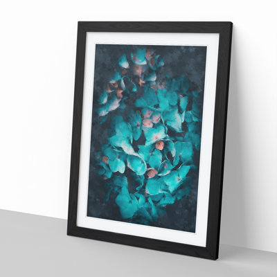 Teal Blue Hydrangeas - Picture Frame Graphic Art